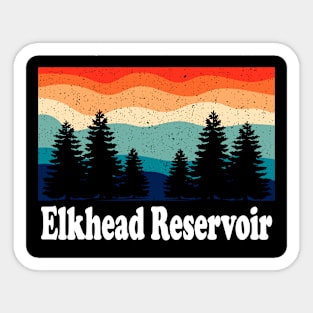 Vintage Elkhead Reservoir Colorado Forest Camping Sticker